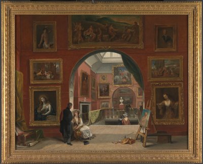 Interior of the British Institution Old Master Exhibition, Summer 1832 by Alfred Woolmer